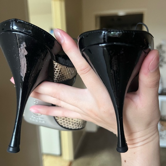 Dolce & Gabbana lace up Heels patent leather python embossed - Picture 5 of 7